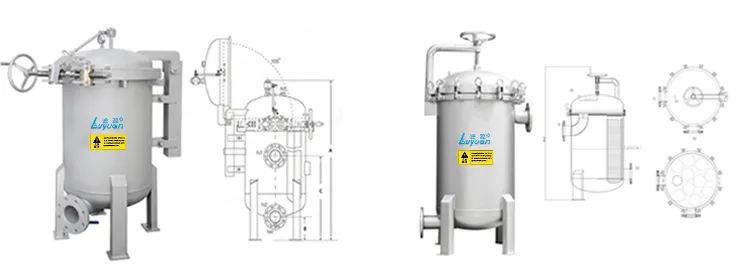 multi bag liquid filter housing