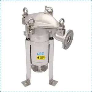 Stainless steel bag filter housing