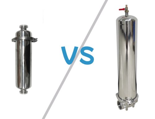 What are the difference between 10 inch and 20 inch stainless steel water filter housing?